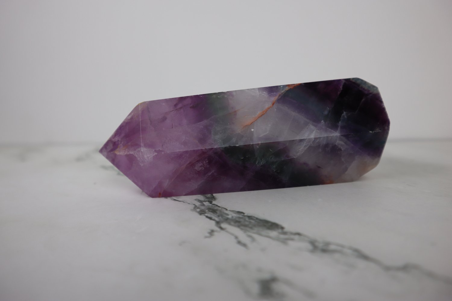 6" Pink Multi-Colored Fluorite Tower 5 6" Pink Multi-Colored Fluorite Tower - Image 5