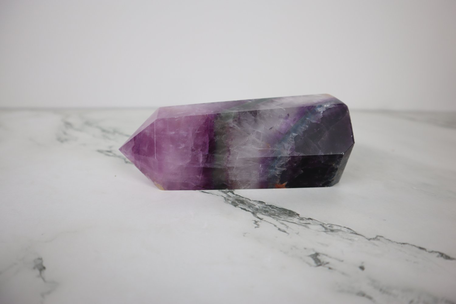 6" Pink Multi-Colored Fluorite Tower 4 6" Pink Multi-Colored Fluorite Tower - Image 4