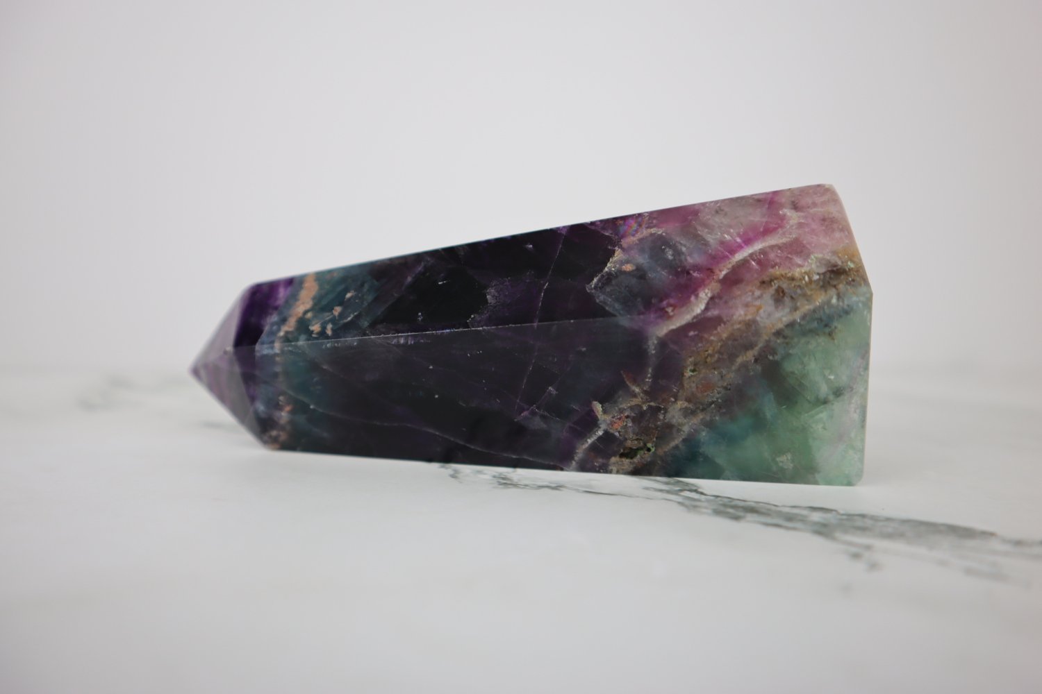 5.5" Purple Multi-Colored Fluorite 5 5.5" Purple Multi-Colored Fluorite - Image 5