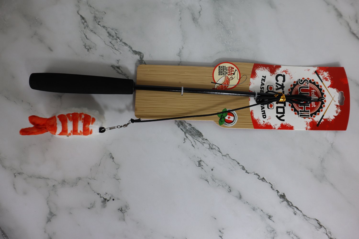 Fabcat Sushi Chopstick Teaser Cat Wand 2 Fabcat Sushi Chopstick Teaser Cat Wand - Image 2